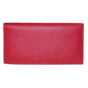 CTM Leather Solid Color Checkbook Cover Wallet